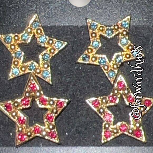 Bundle 3 for $15 Starry Night Rhinestone Earrings Set - Picture 4 of 7